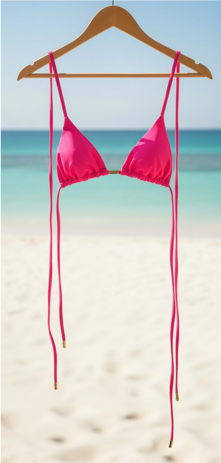 Triangle Bikini Set – Fuchsia | Handmade in Puerto Rico
