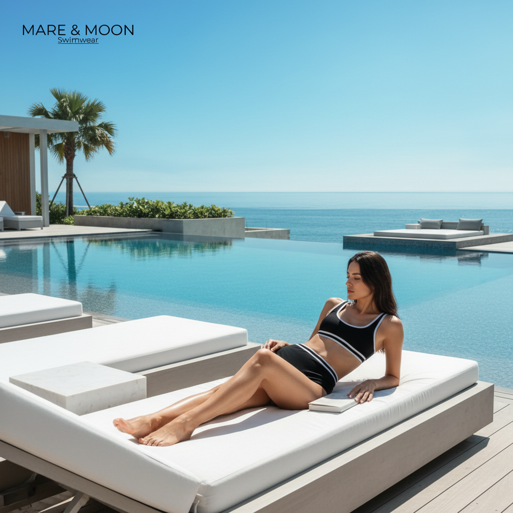 Poolside luxury mockup