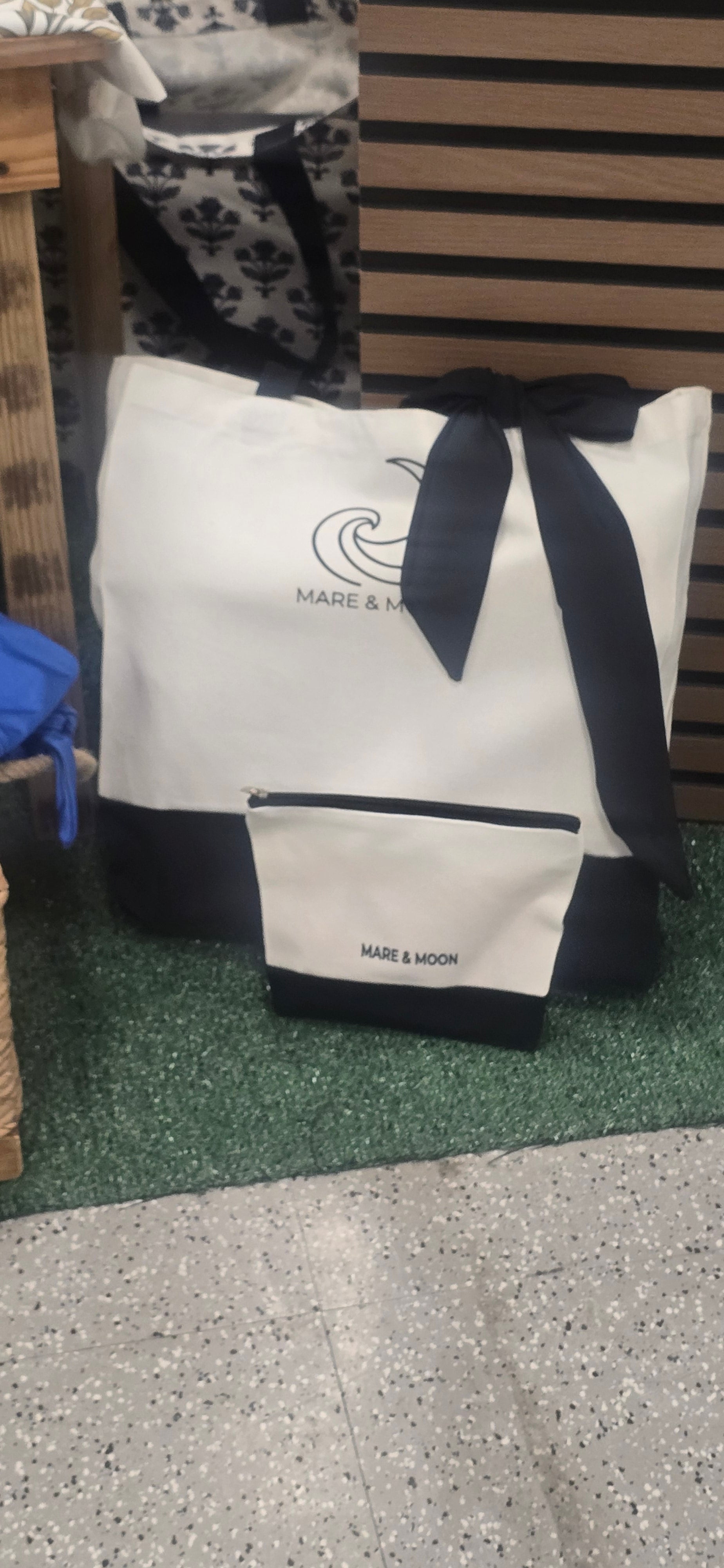 Mare & Moon Beach Tote Set – Tote Bag, Zipper Pouch & Bag Scarf